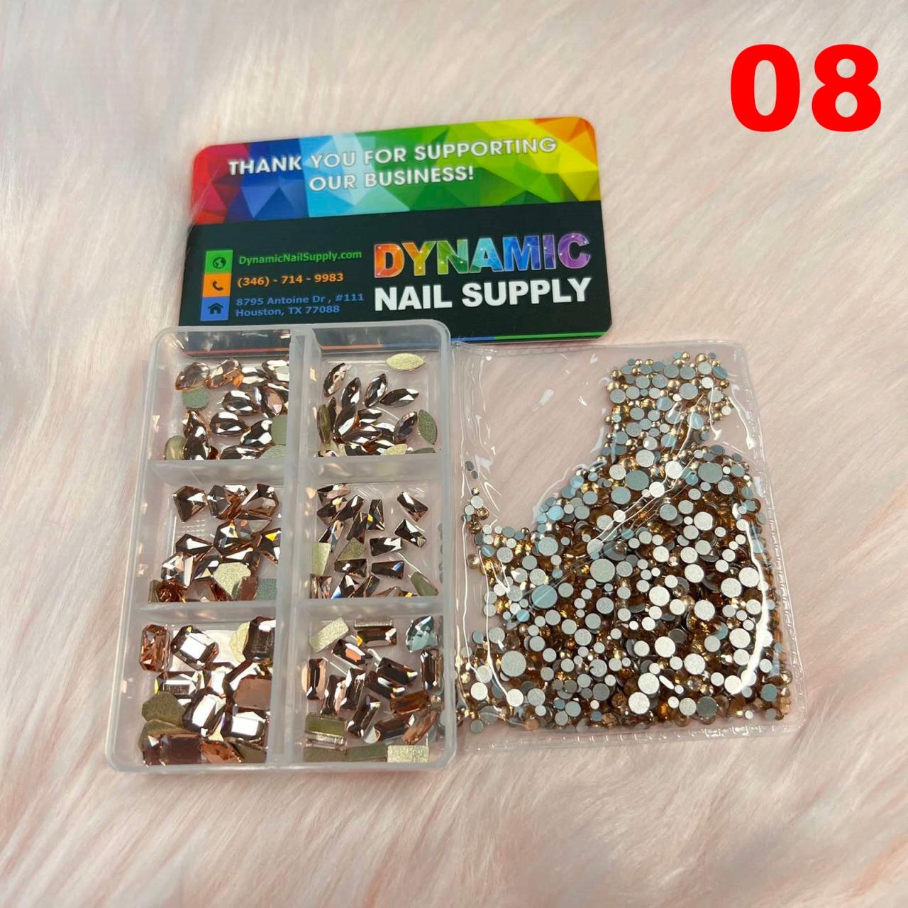 Rhinestone Set – Includes 6 Big Shapes and Mixed Sizes Round Shapes ($15.99): My Favorite Part of Nail Day