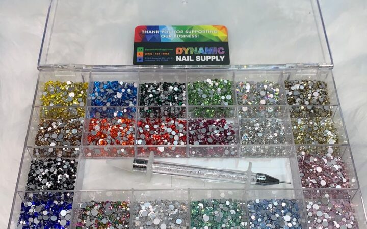 Multi Color Rhinestone Set — 20 Colors, Mixed Sizes Kit
