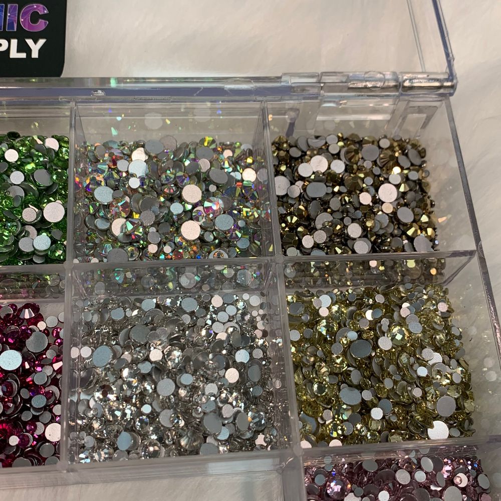 mixed color nail rhinestone kit - 5