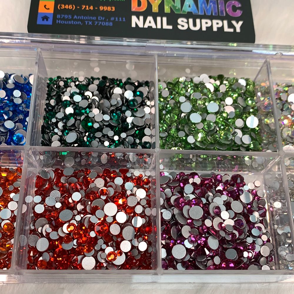 mixed color nail rhinestone kit - 8
