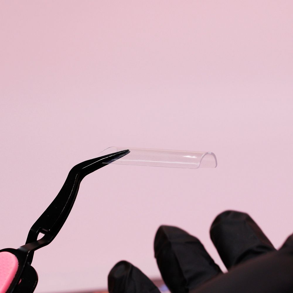 Clear XXL square C-curve nail tips - 10