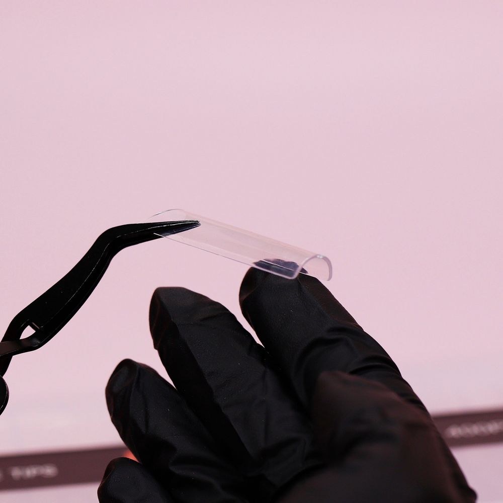 Clear XXL square C-curve nail tips - 3