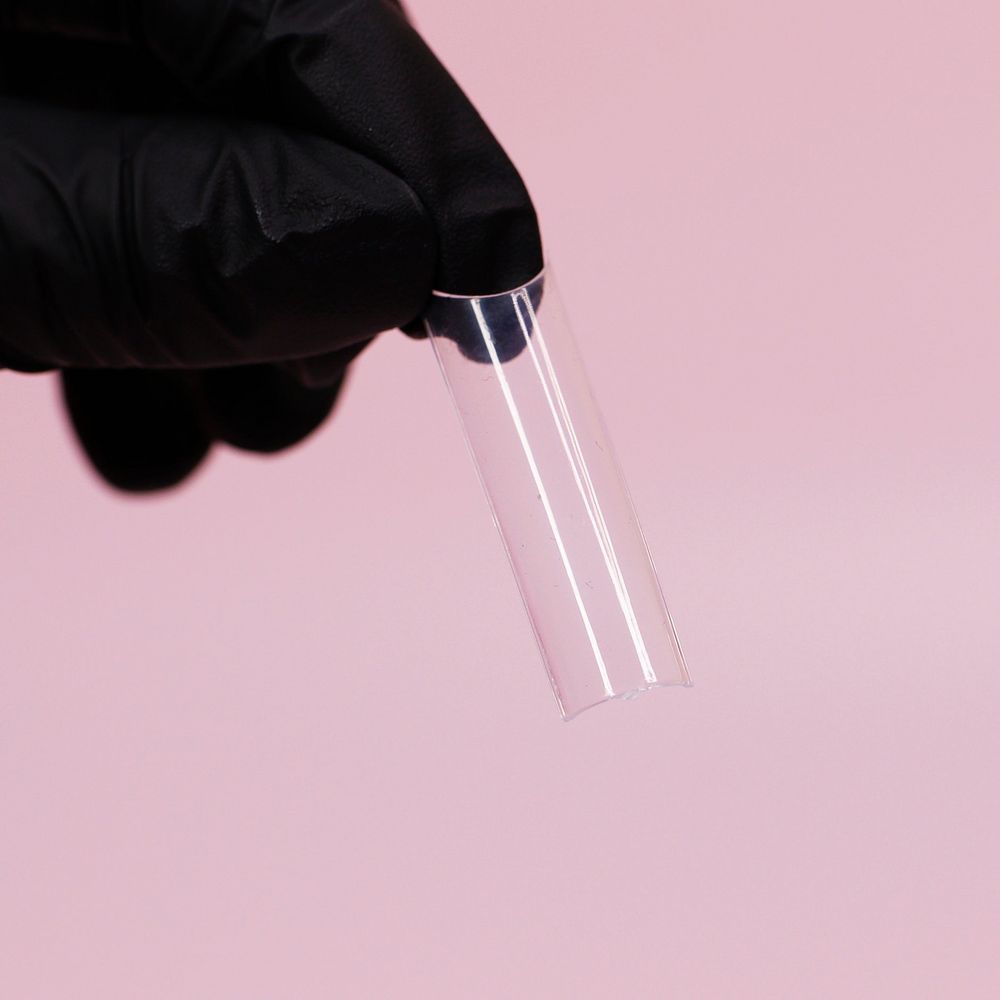 Clear XXL square C-curve nail tips - 4