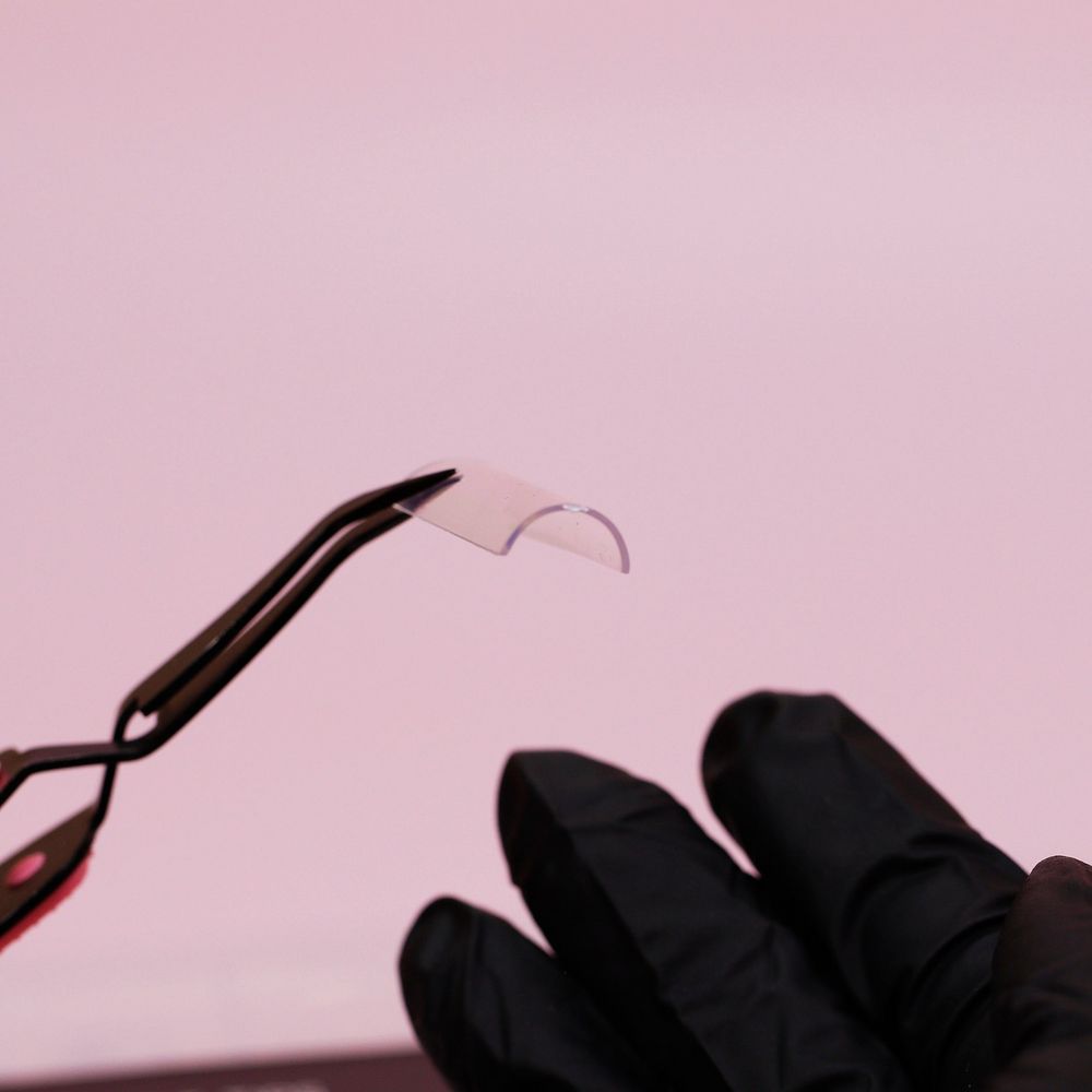 Clear XXL square C-curve nail tips - 6